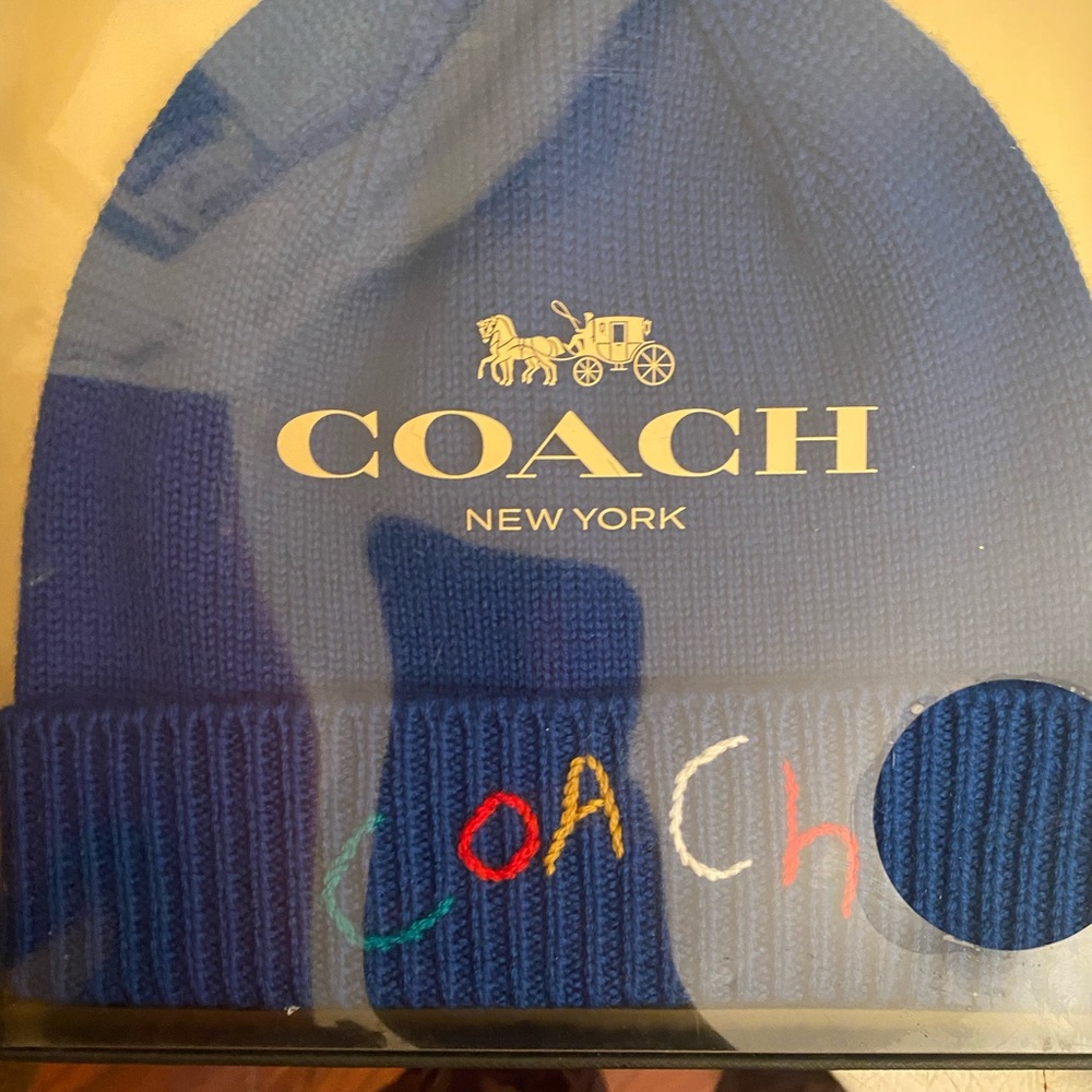 Coach beanie in blue